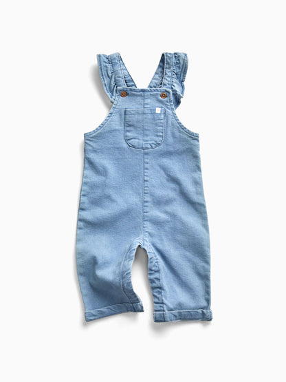 MORI Blue Denim Frill Dungarees - image 1