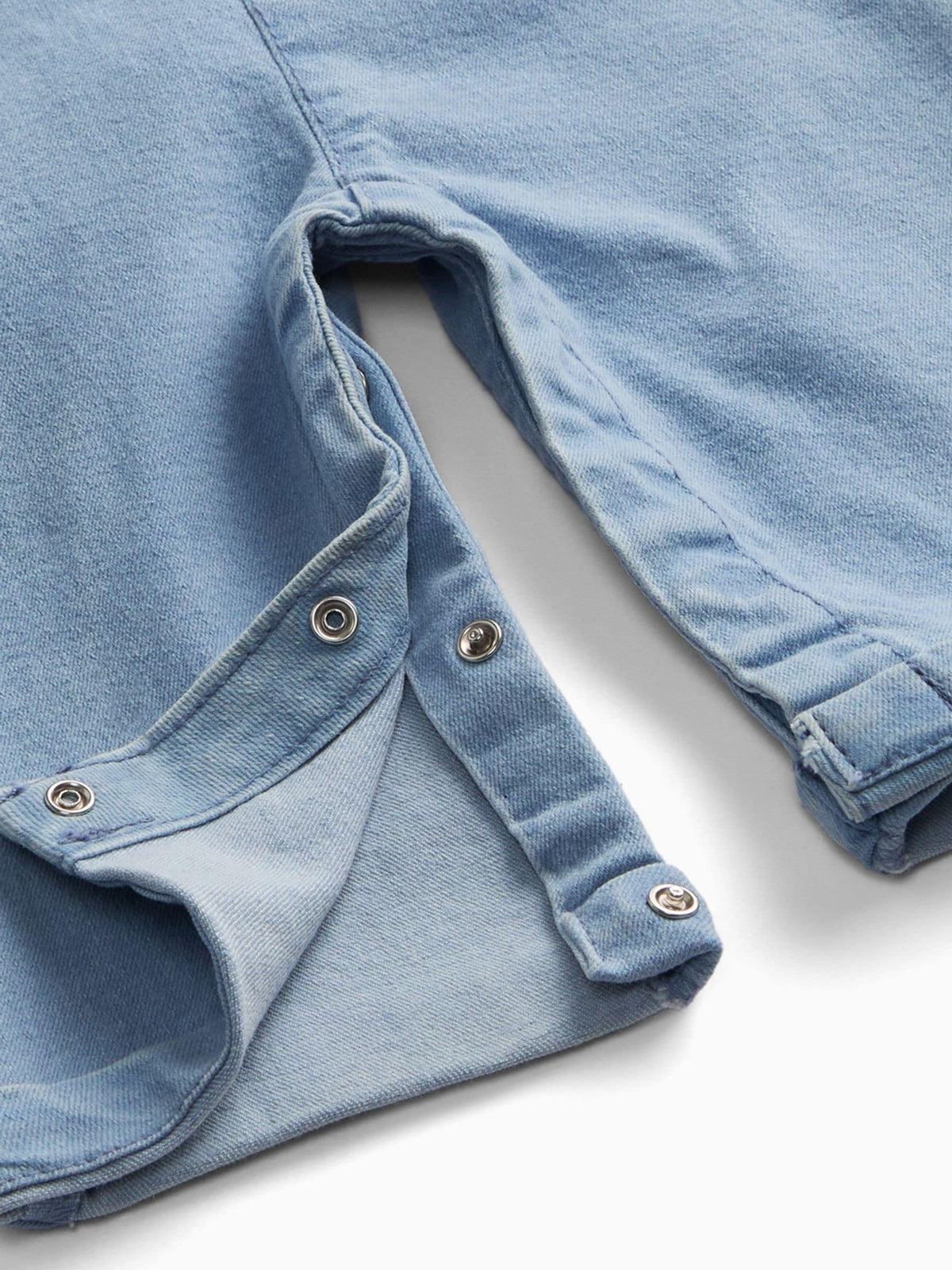 MORI Blue Denim Frill Dungarees - image 2