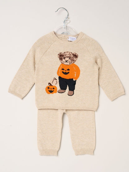 Rock-A-Bye Baby Boutique Brown True Knit Jumper and Leggings Set - image 1