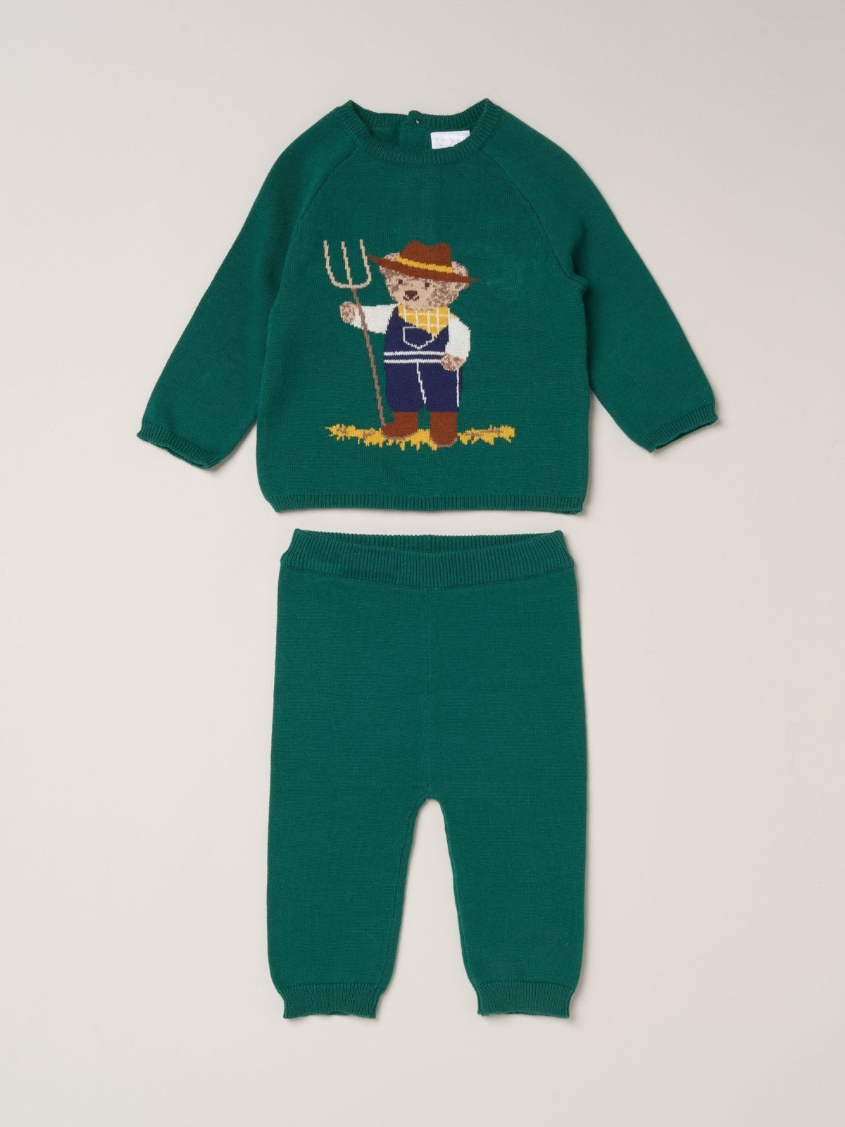 Rock-A-Bye Baby Boutique Green True Knit Jumper and Leggings Set - image 1