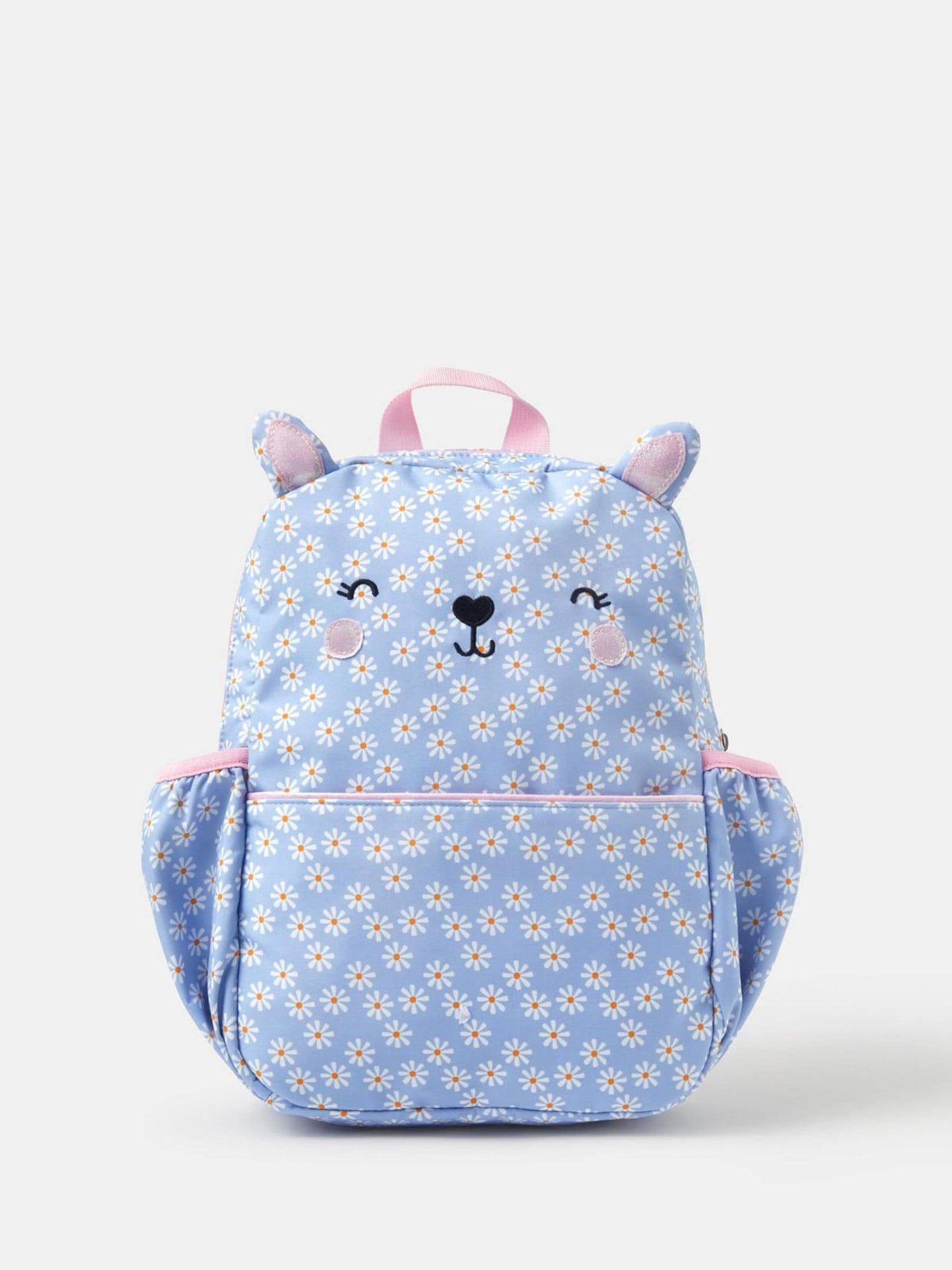 Angels By Accessorize Blue Girls Daisy Print Cat Backpack image 1