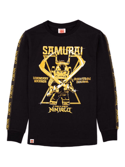Dsiney Kidz - Vanilla Underground Black Lego Ninjago Long Sleeved 100% Cotton T-Shirt image 1