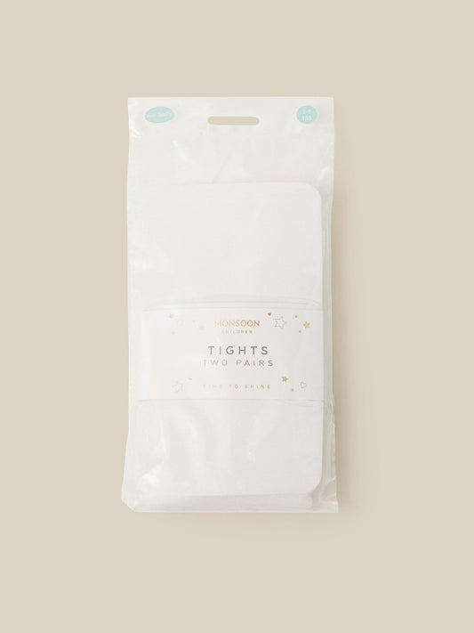 Monsoon White 30 Denier Sheer Tights 2 Pack - image 1