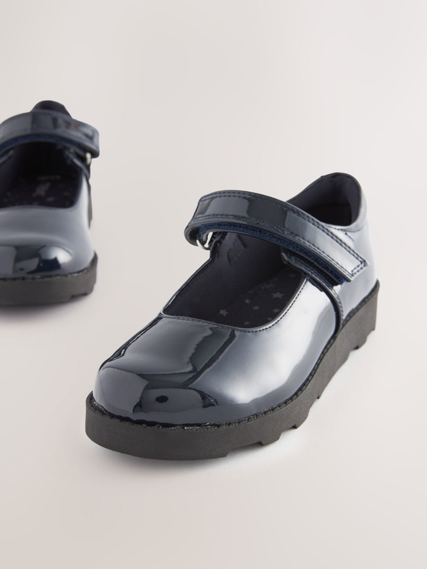 Navy Patent Junior School Mary Jane Shoes image 3