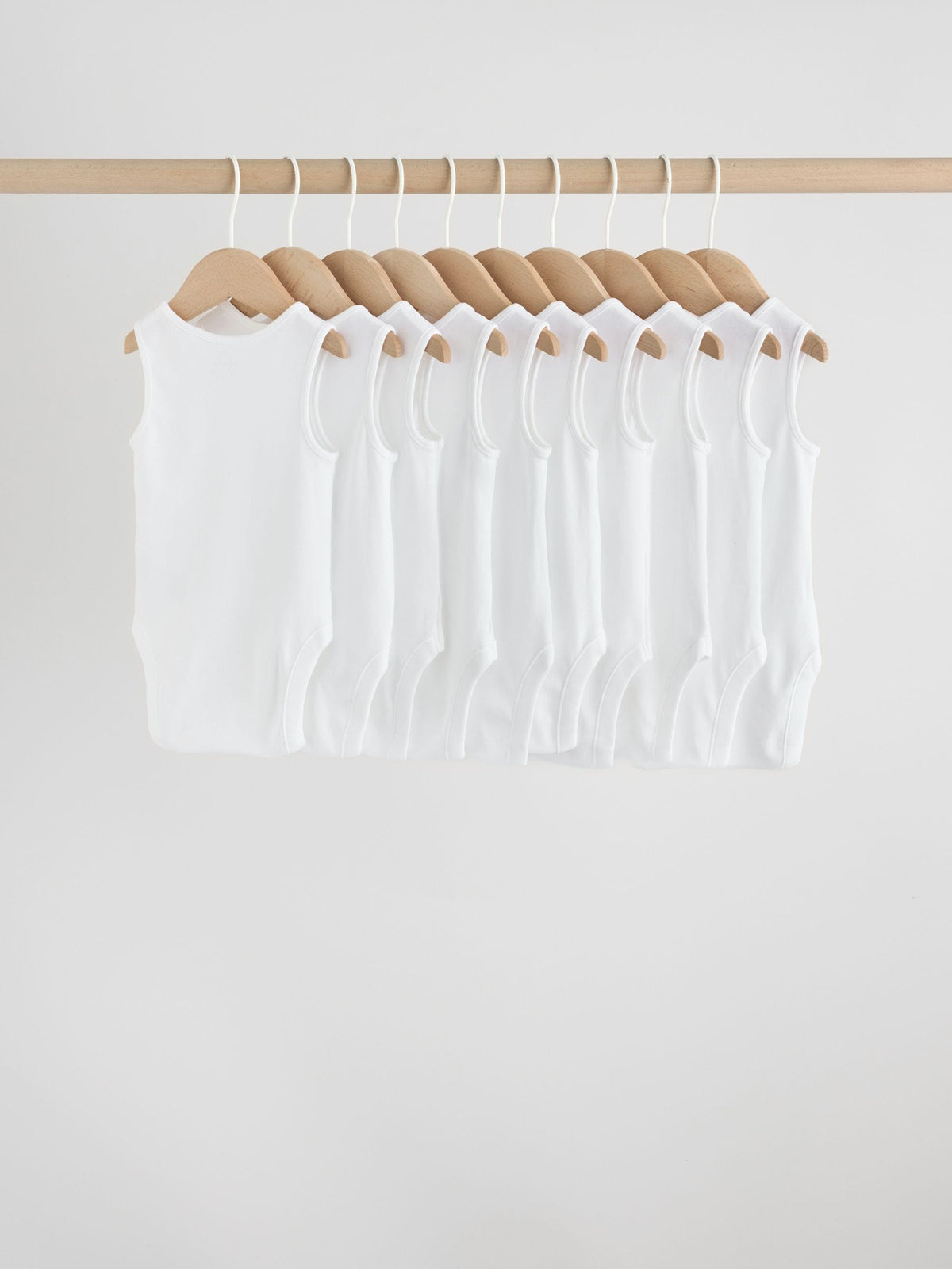 Dsiney Kidz - White 10 Pack Baby Vest Bodysuits image 2