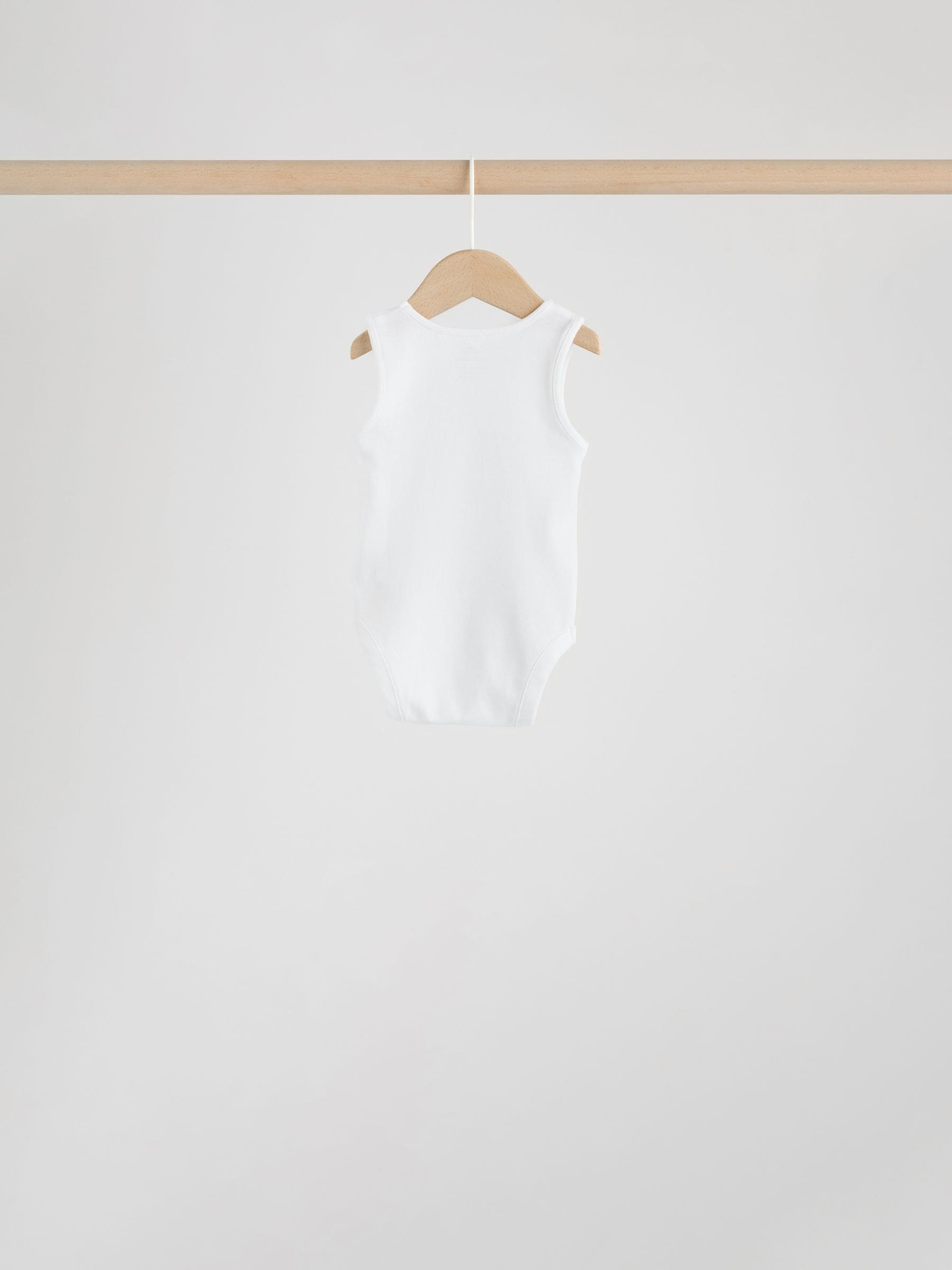 White 10 Pack Baby Vest Bodysuits image 5