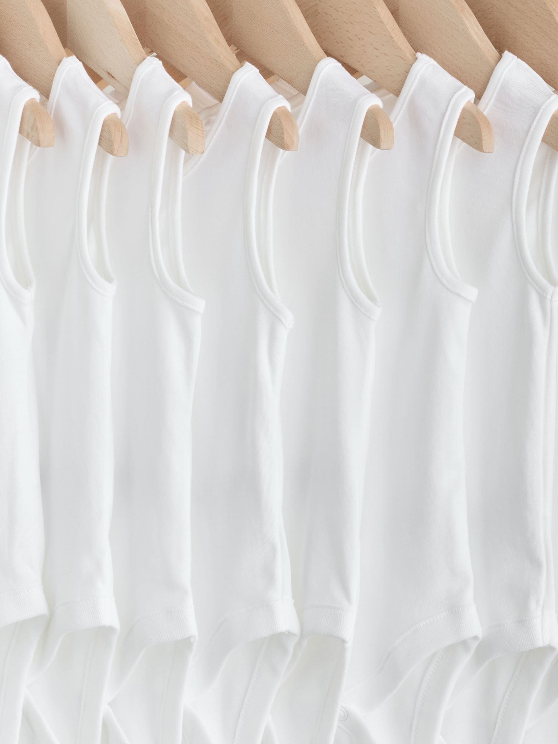 White 10 Pack Baby Vest Bodysuits image 6