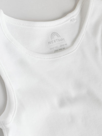 White 10 Pack Baby Vest Bodysuits image 8