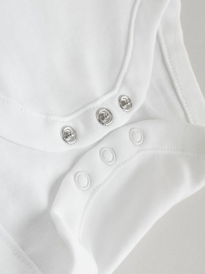 White 10 Pack Baby Vest Bodysuits image 8