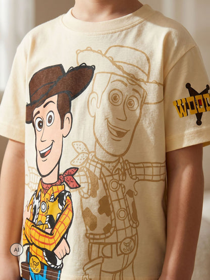 Dsiney Kidz - Vanilla Underground White Disney Toy Story Woody Buzz and Rex Short-Sleeved T-Shirts 3 Pack image 2