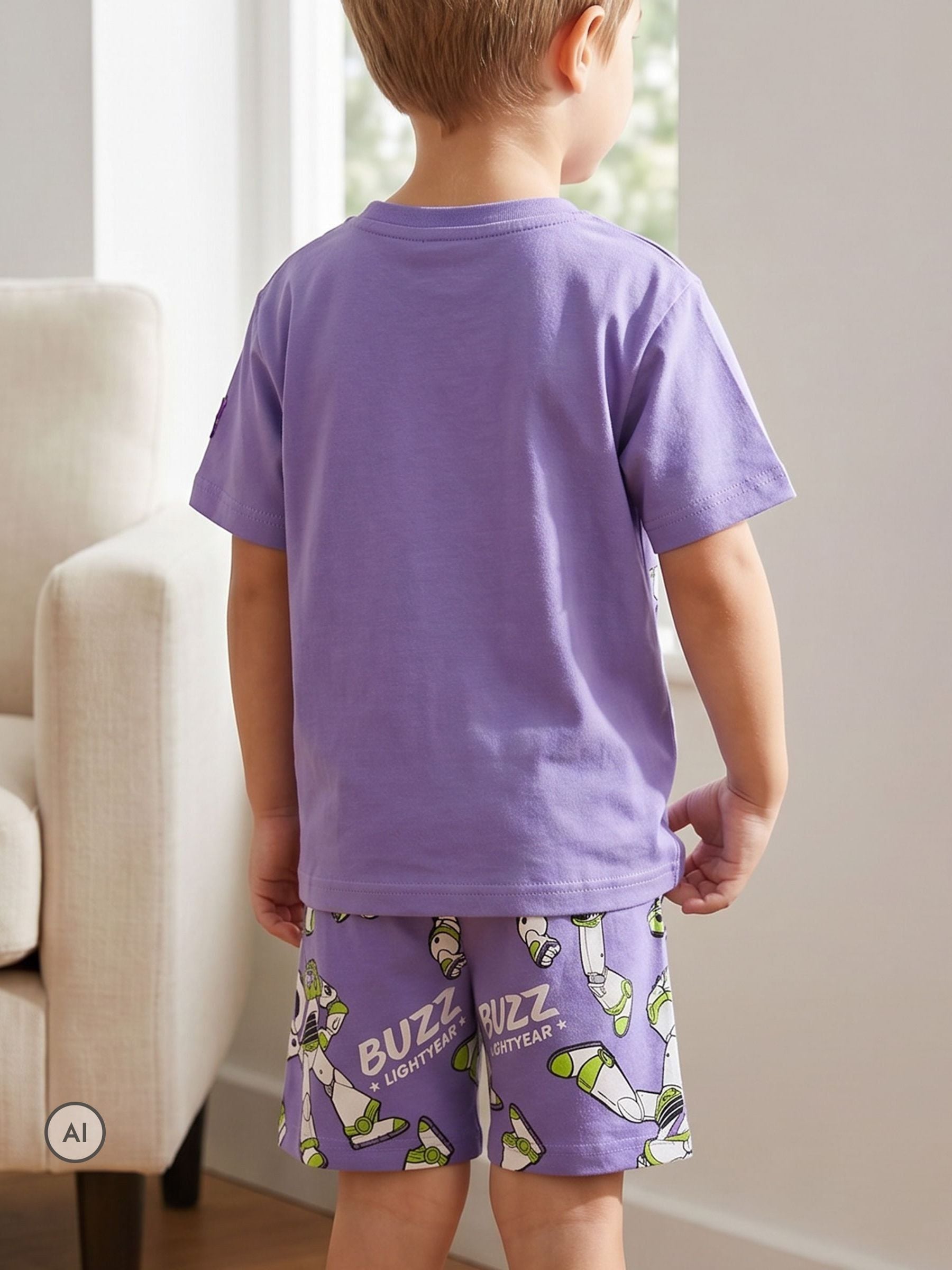 Dsiney Kidz - Vanilla Underground Green Toy Story Buzz Rex and Aliens Multi-Pack of 3 Short Sleeve Short Leg Pyjama Set image 6