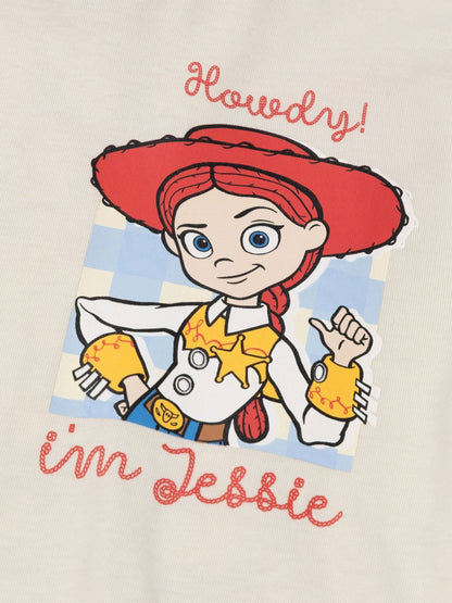 Dsiney Kidz - Vanilla Underground White Disney Toy Story Jessie and Bullseye T-Shirt and Shorts Set image 4