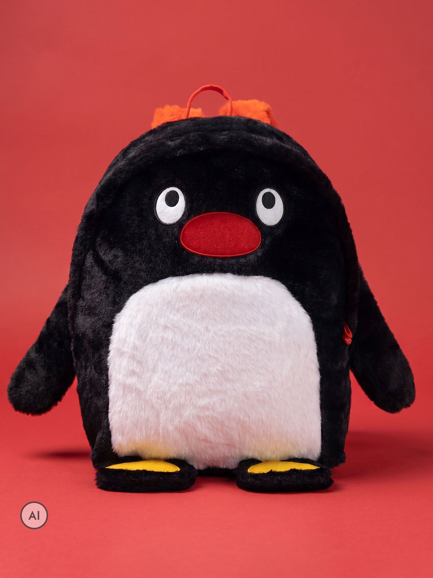 Vanilla Underground Black Pingu Furry Unisex Kids Backpack image 1