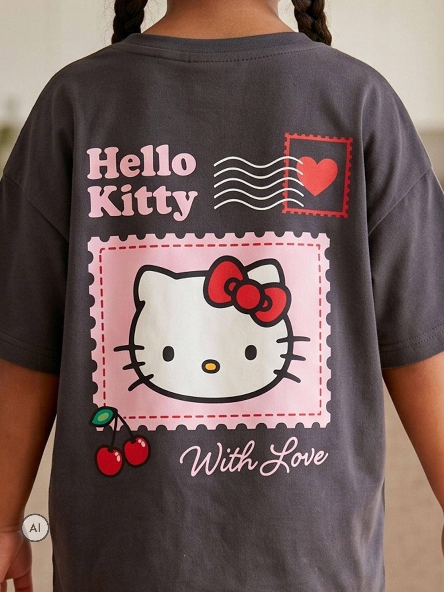 Dsiney Kidz - Vanilla Underground Grey Hello Kitty T-Shirt and Shorts Set image 2