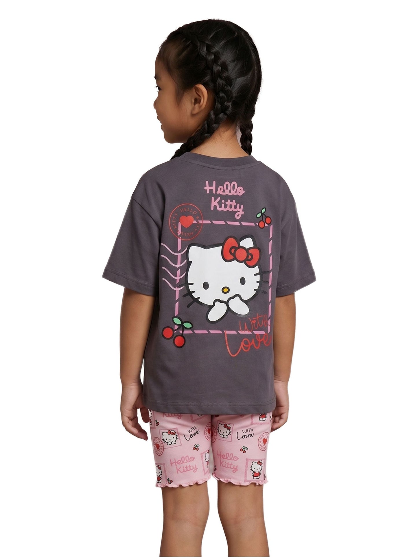 Dsiney Kidz - Vanilla Underground Grey Hello Kitty T-Shirt and Shorts Set image 4
