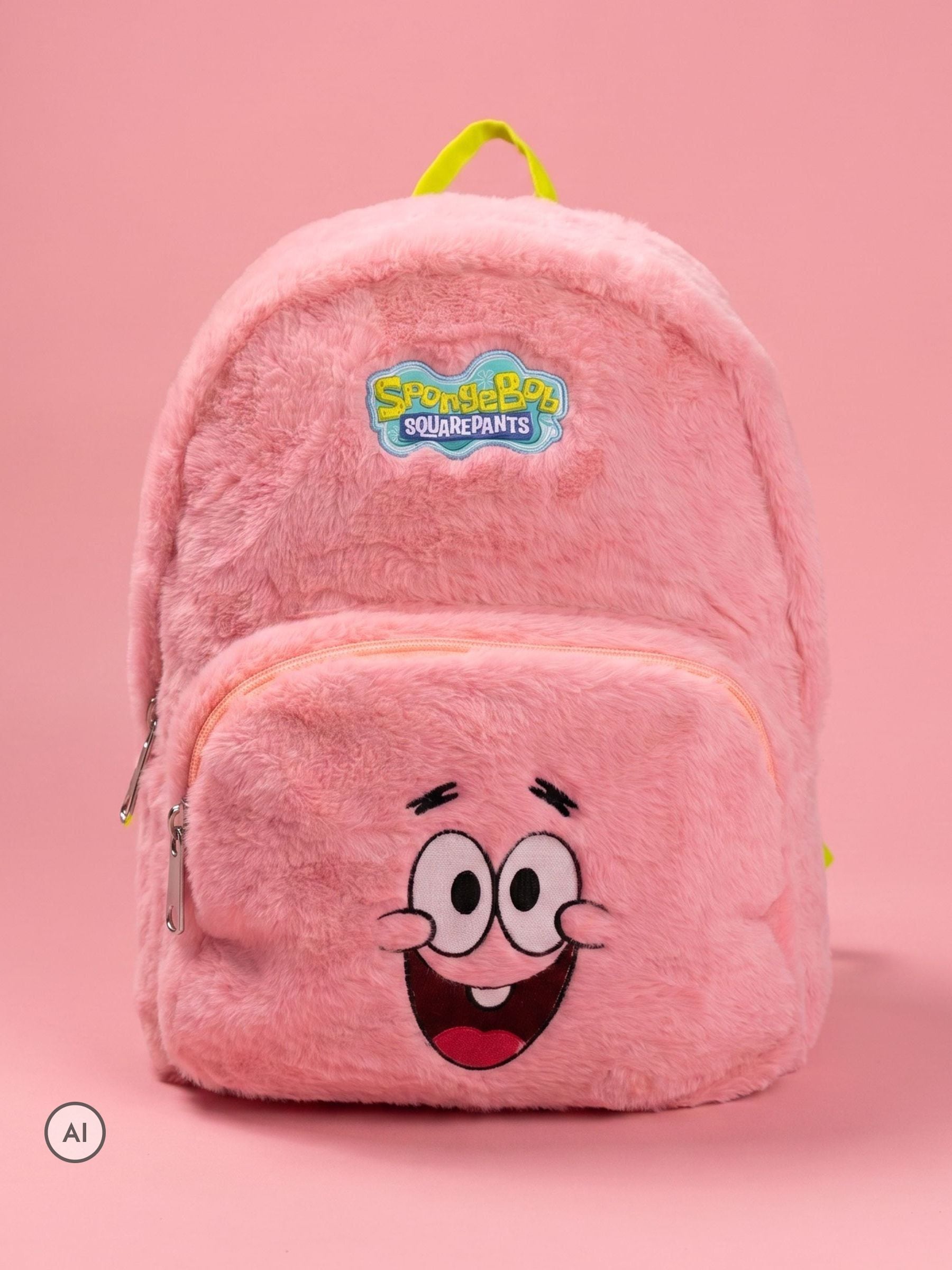 Vanilla Underground Pink SpongeBob SquarePants Patrick Furry Backpack image 1