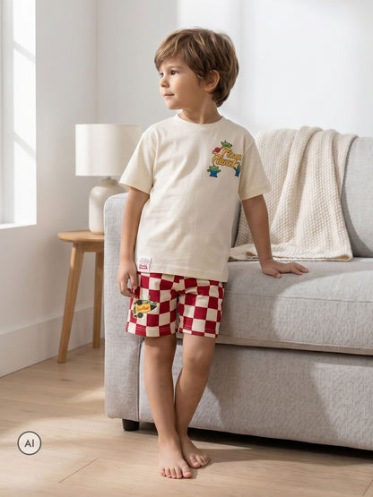 Dsiney Kidz - Vanilla Underground Brown Disney Toy Story Aliens T-Shirt and Shorts Set image 1