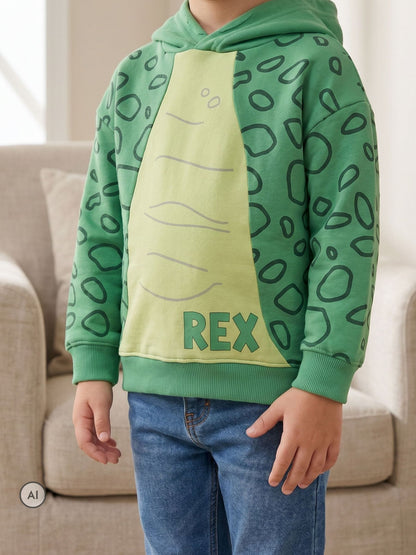 Dsiney Kidz - Vanilla Underground Green Disney Toy Story Rex Hoodie image 2