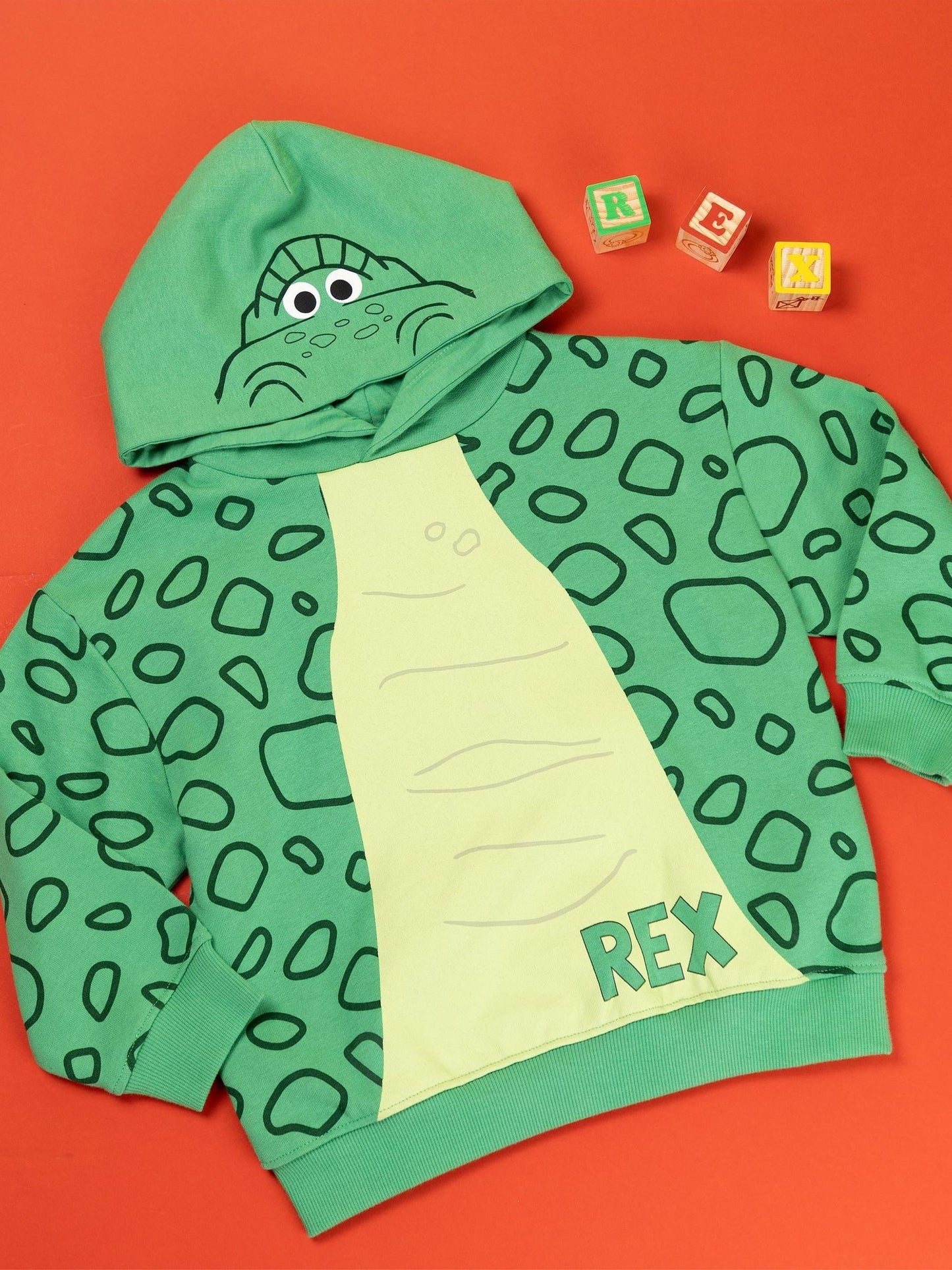 Dsiney Kidz - Vanilla Underground Green Disney Toy Story Rex Hoodie image 5