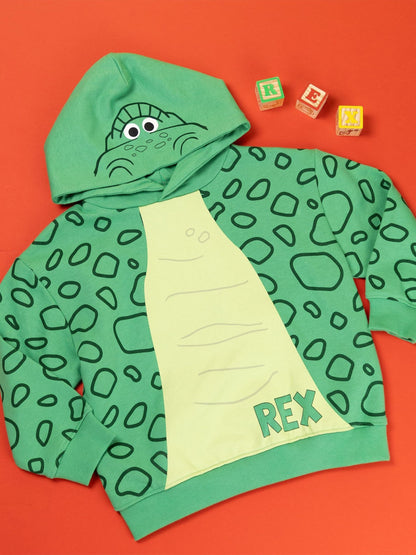 Dsiney Kidz - Vanilla Underground Green Disney Toy Story Rex Hoodie image 5