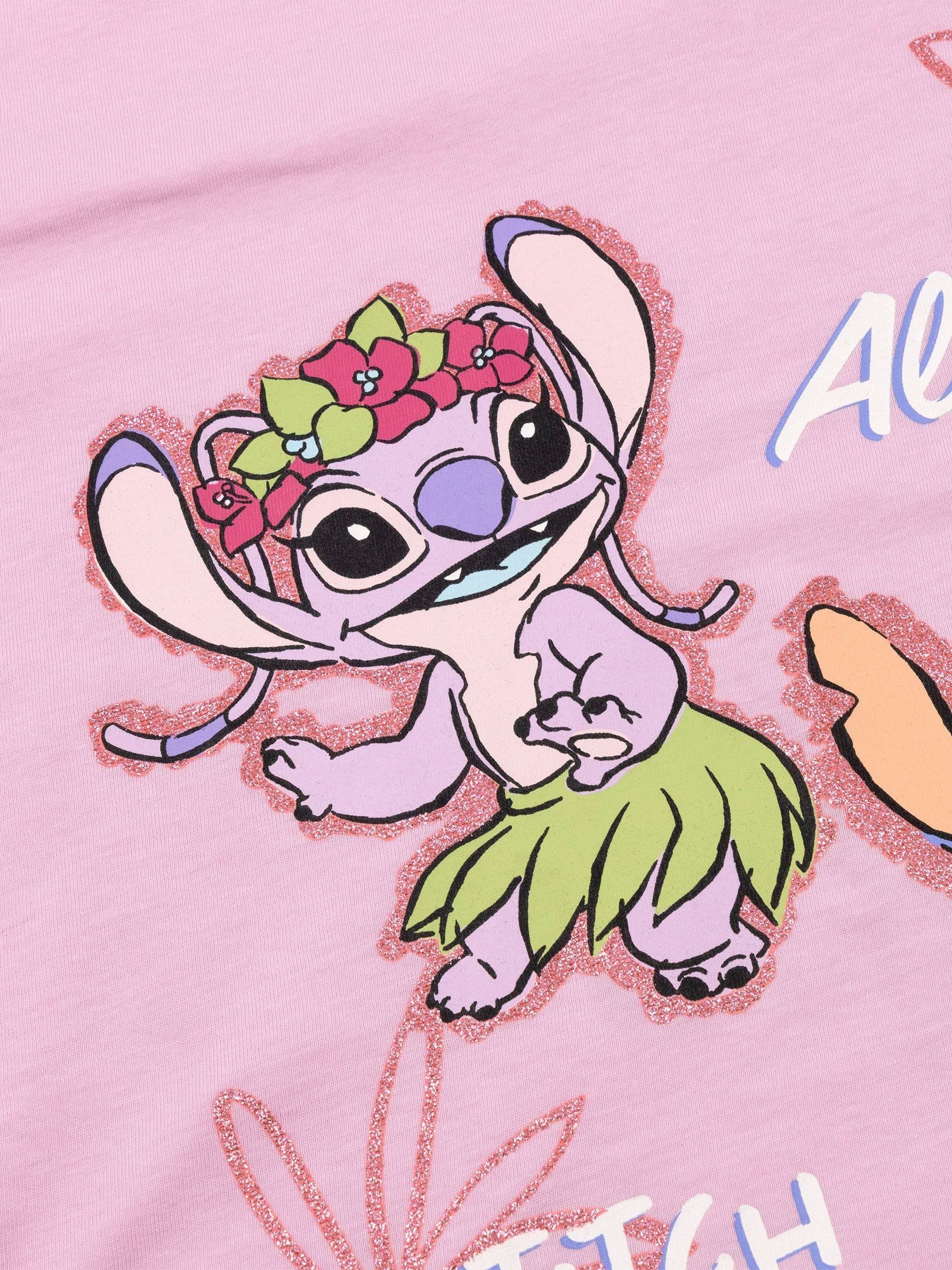 Dsiney Kidz - Vanilla Underground Pink Lilo & Stitch T-Shirt and Shorts Set image 5