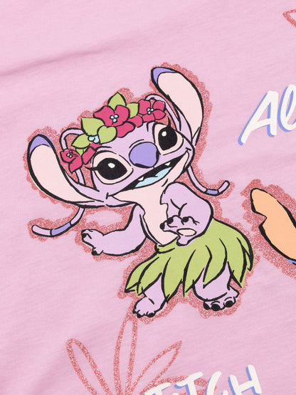 Dsiney Kidz - Vanilla Underground Pink Lilo & Stitch T-Shirt and Shorts Set image 5