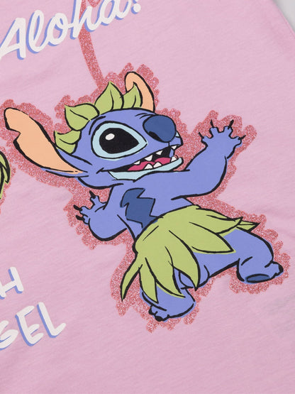 Dsiney Kidz - Vanilla Underground Pink Lilo & Stitch T-Shirt and Shorts Set image 6