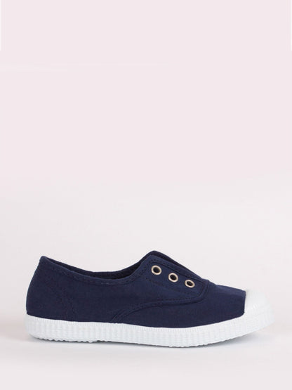 Navy Blue Canvas Pumps image 1