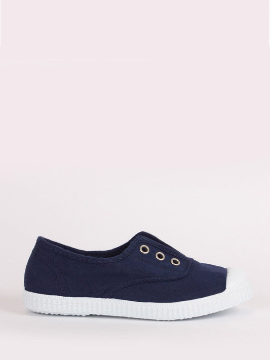 Navy Blue Canvas Pumps image 1