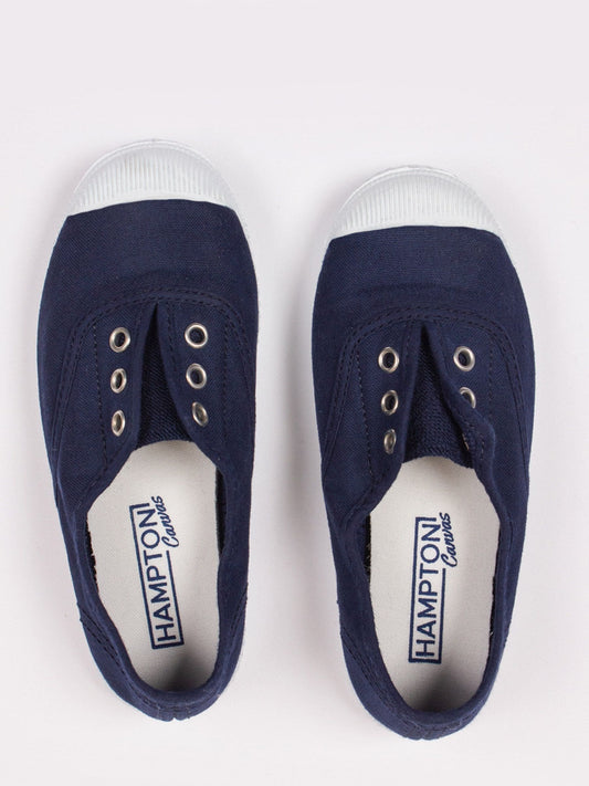 Navy Blue Canvas Pumps image 2