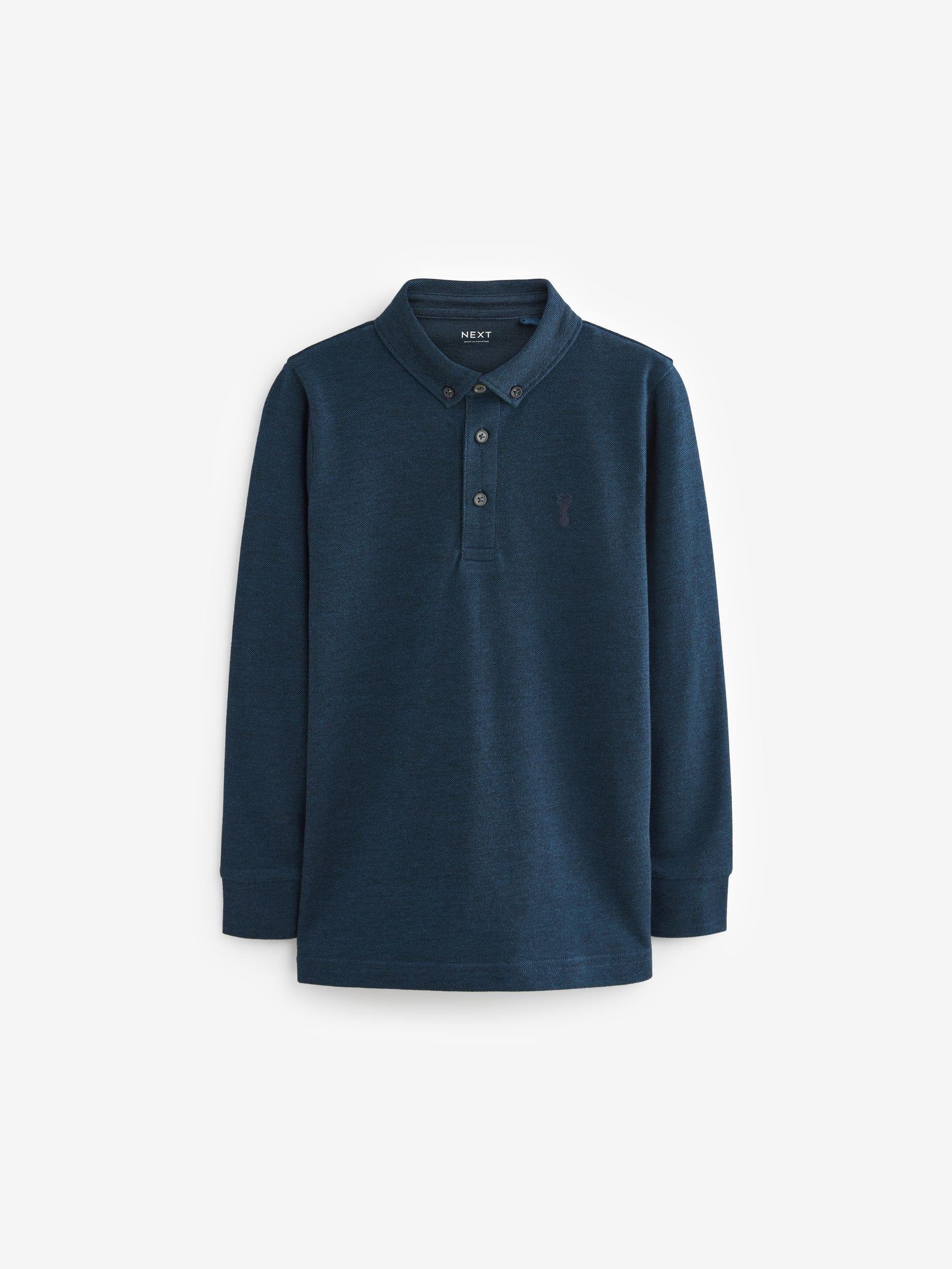 Dsiney Kidz - Navy Blue Long Sleeve Polo Shirt (3-16yrs) image 1