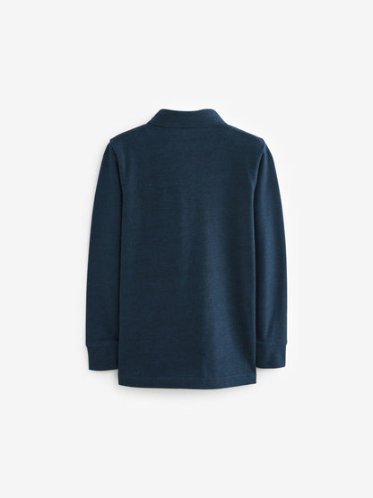 Dsiney Kidz - Navy Blue Long Sleeve Polo Shirt (3-16yrs) image 2