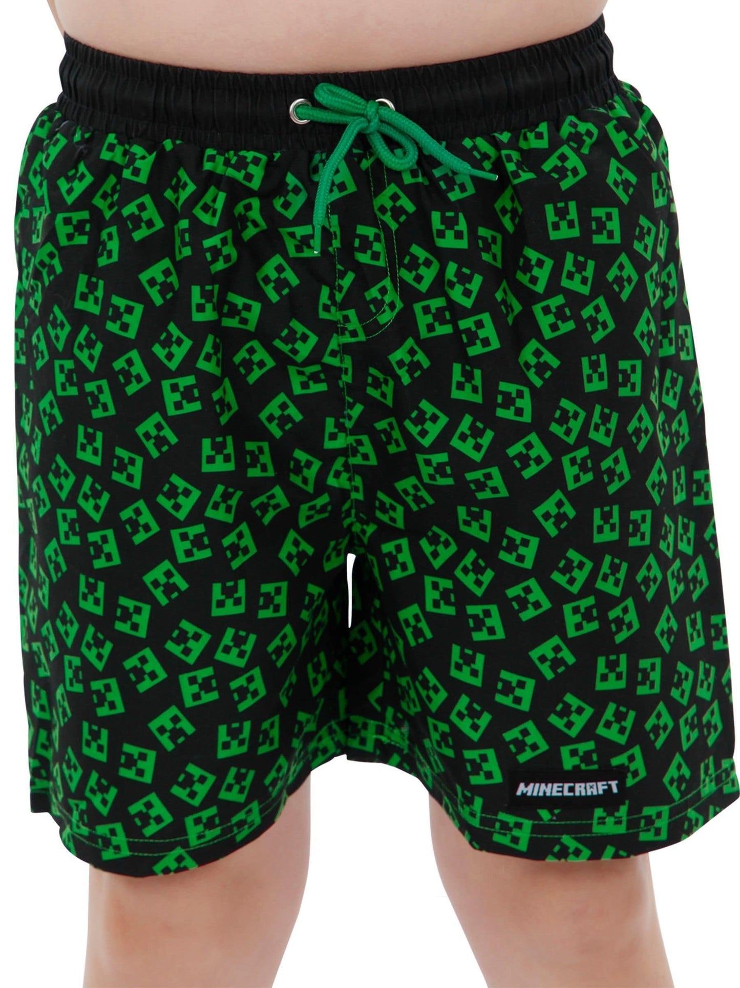 Character Green Minecraft Swim Shorts image 3