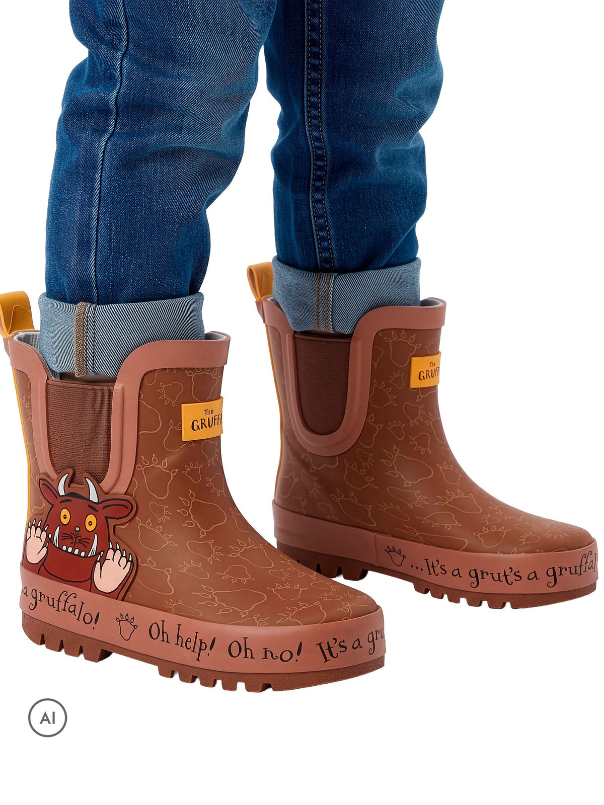Character Brown The Gruffalo Ankle Wellington Boots - image 7