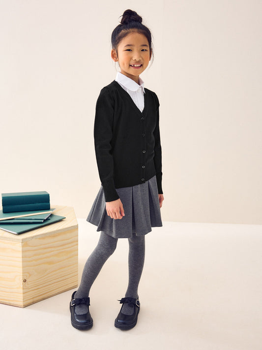 Dsiney Kidz - Black Cotton Rich School V-Neck Cardigan (3-16yrs) image 2