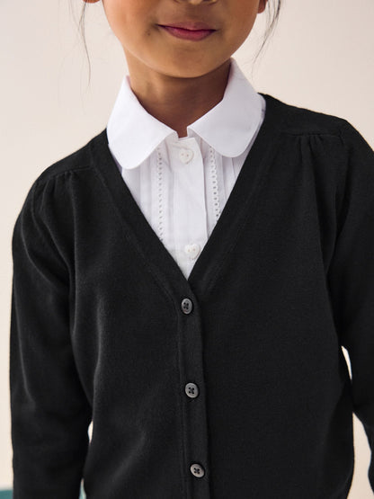 Dsiney Kidz - Black Cotton Rich School V-Neck Cardigan (3-16yrs) image 6