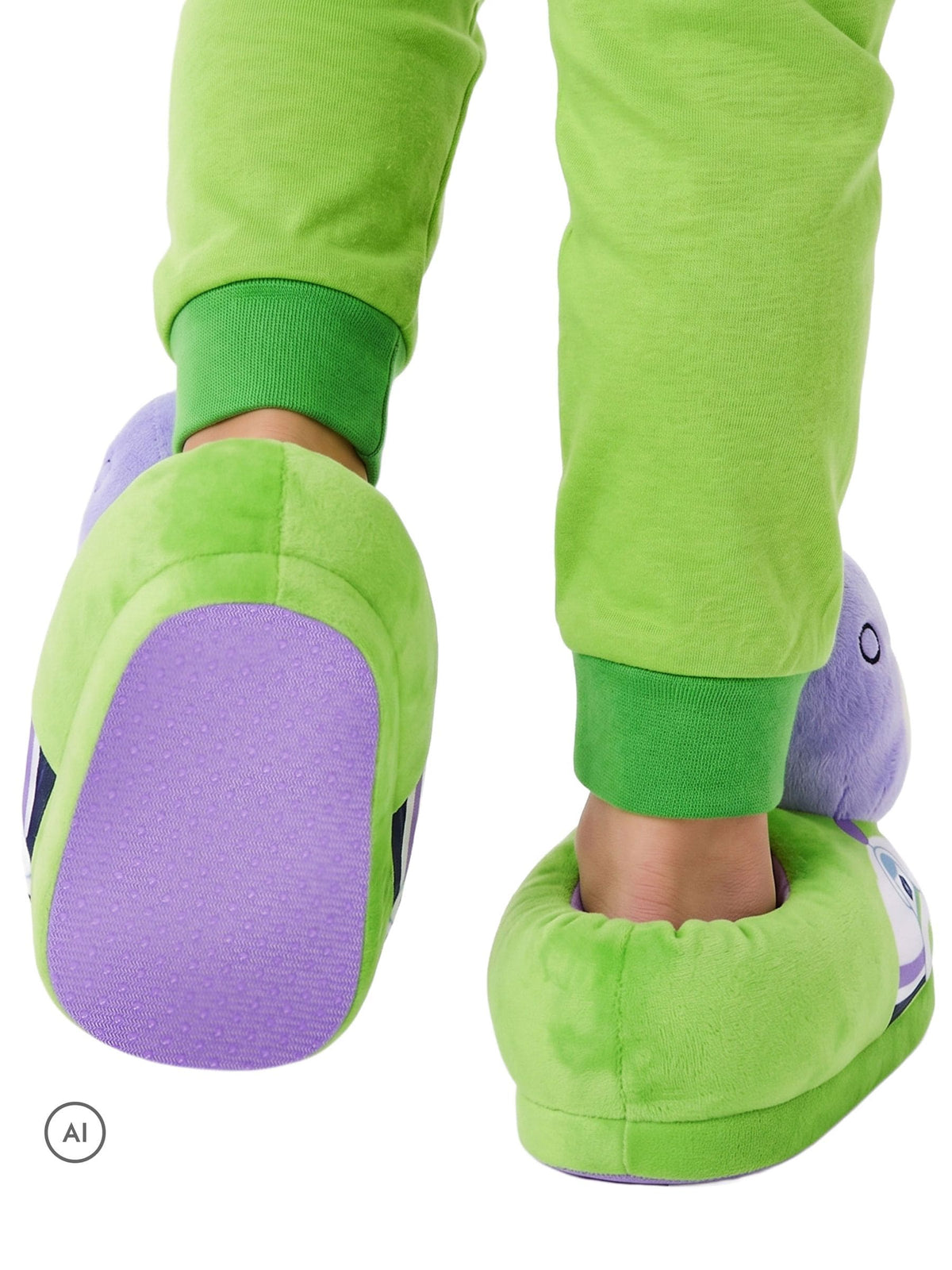 Character Green Disney Toy Story Buzz Lightyear Novelty 3D Slippers - image 4