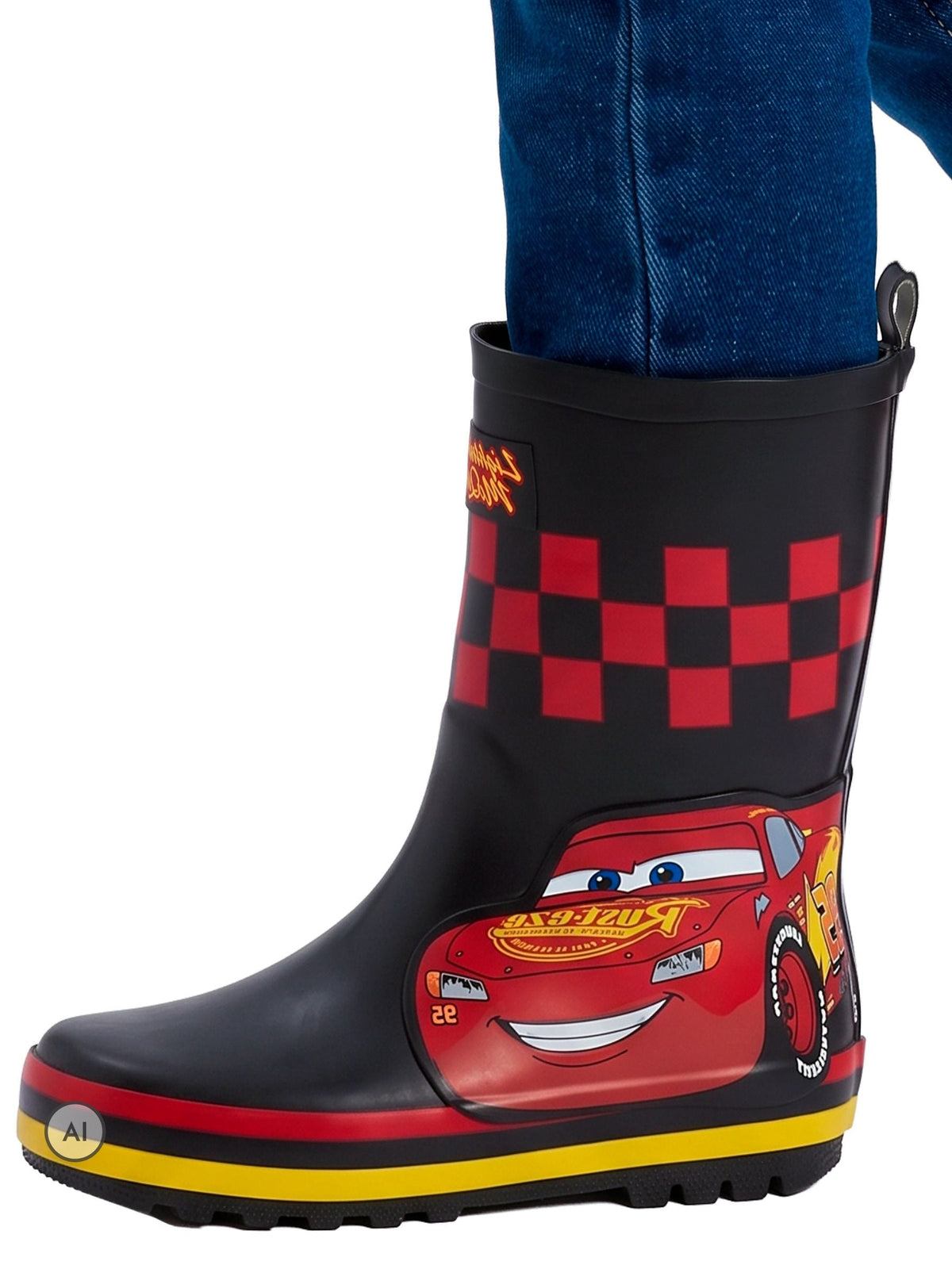 Character Black Disney Cars Lightning Mc Queen Wellies - image 3