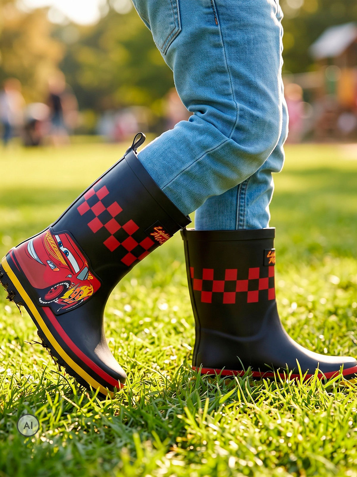 Character Black Disney Cars Lightning Mc Queen Wellies - image 4