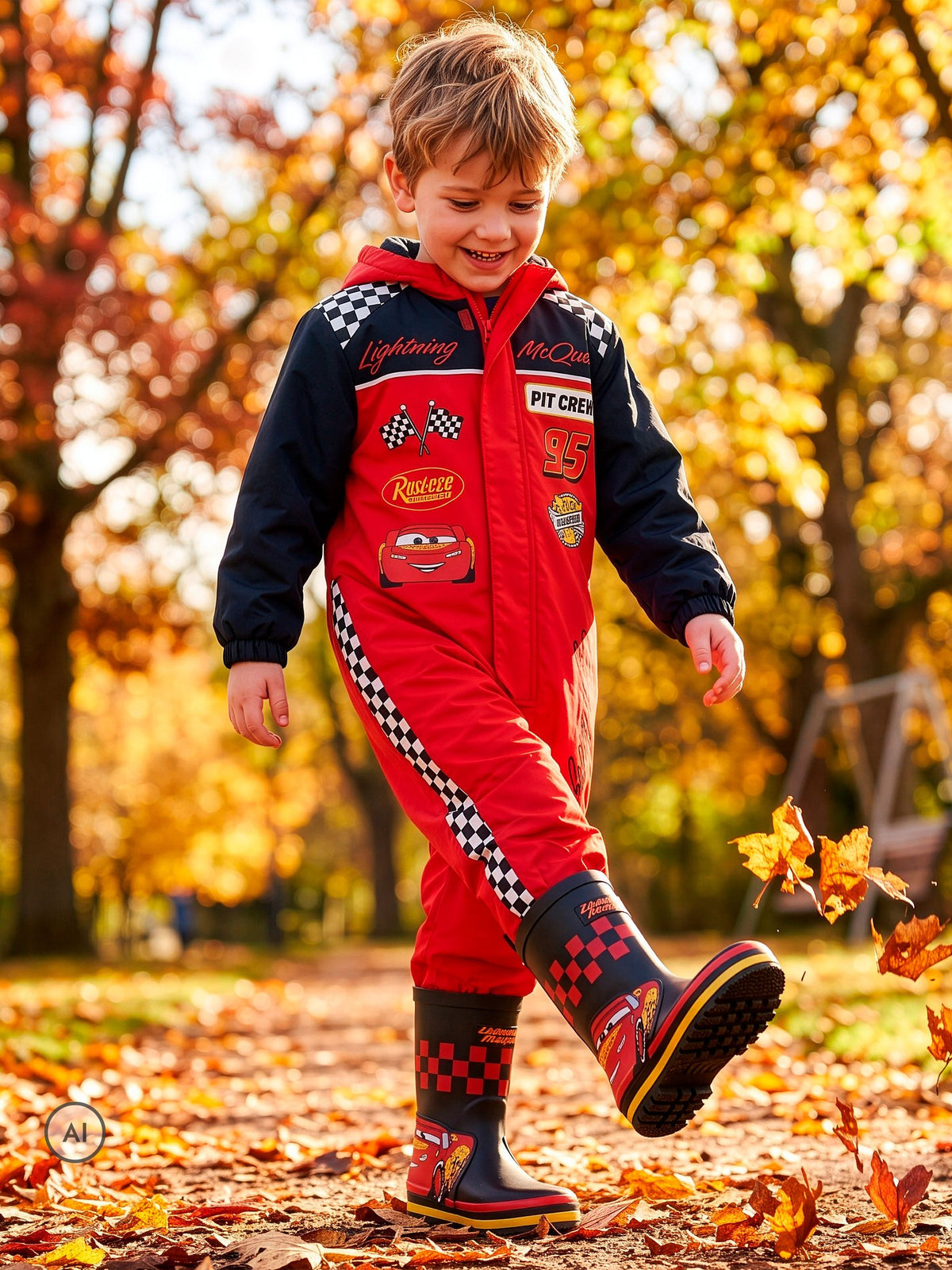 Character Black Disney Cars Lightning Mc Queen Wellies - image 6