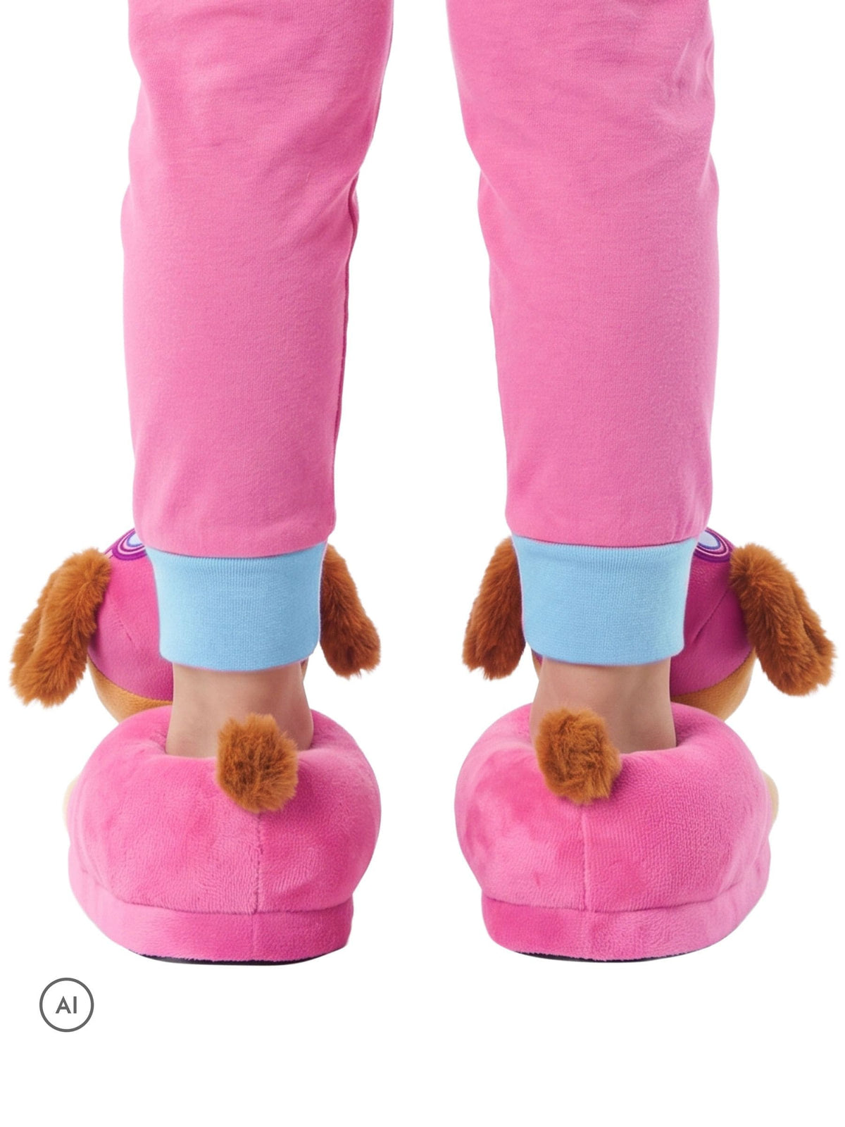Character Pink PAW Patrol Novelty Skye Slippers 3D Head - image 4
