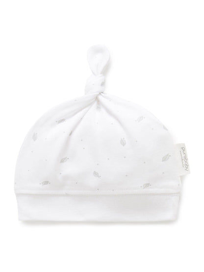 Purebaby Grey Baby 100% Cotton Hat Bib & Sleepsuit Set 3 Piece image 2