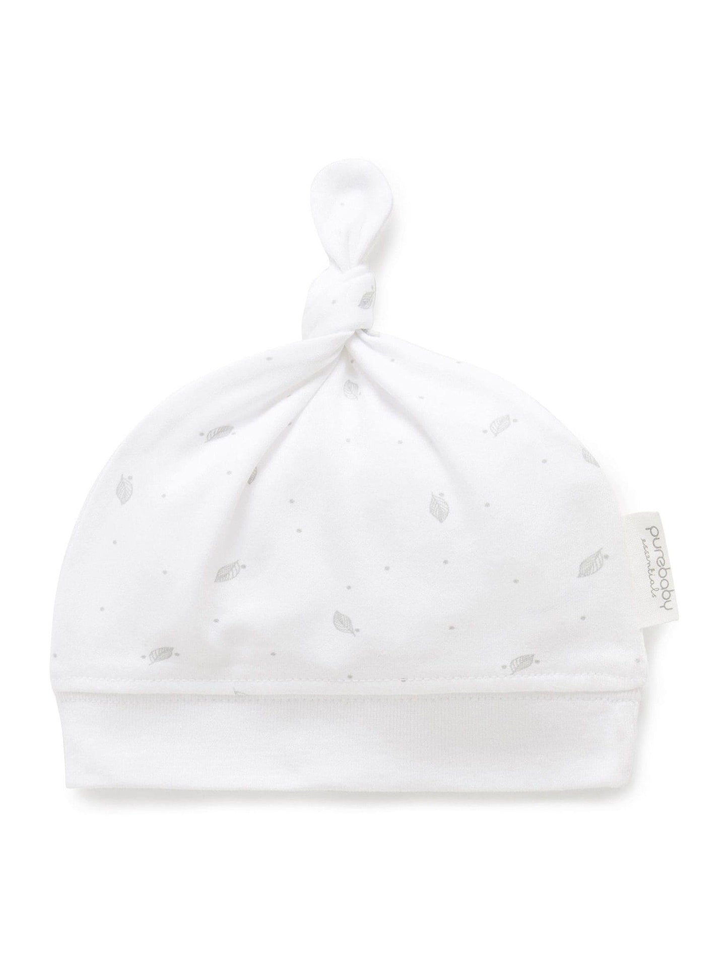 Purebaby Grey Baby 100% Cotton Hat Bib & Sleepsuit Set 3 Piece image 2