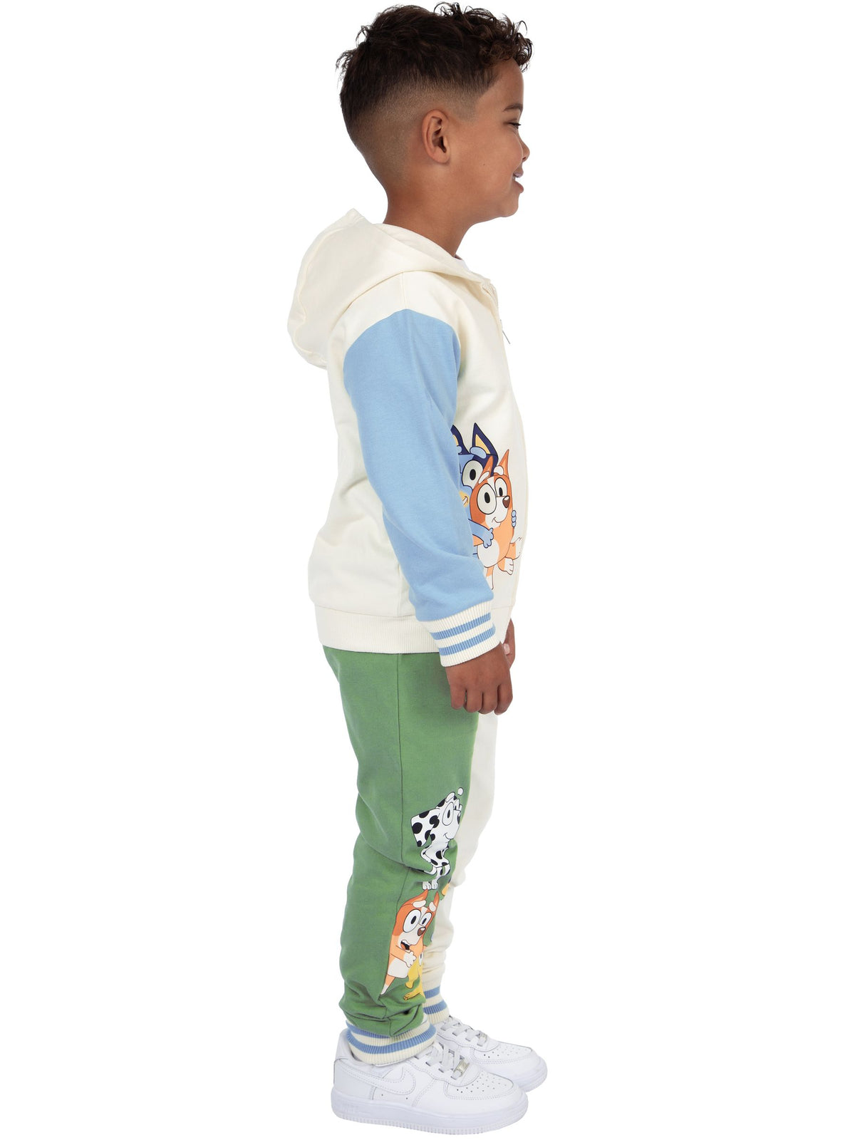 Character Cream Bluey Bingo And Friends Zipped Hoodie And Joggers Outfit Set - image 5