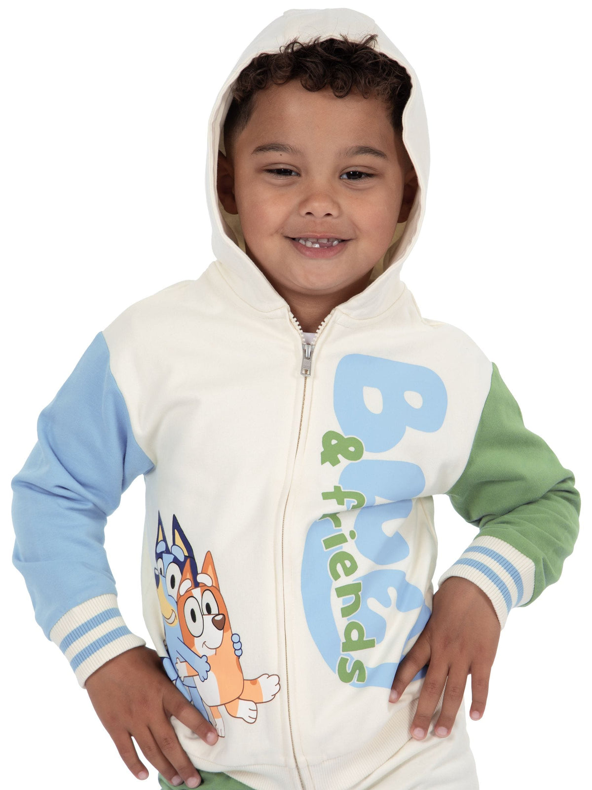 Character Cream Bluey Bingo And Friends Zipped Hoodie And Joggers Outfit Set - image 7