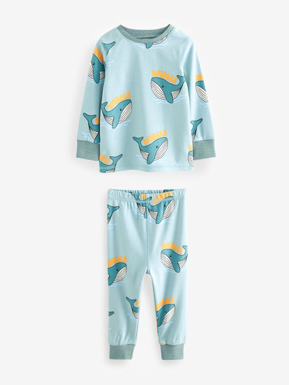 Red/Blue/Neutral Animal Snuggle Pyjamas 3 Pack (9mths-10yrs)