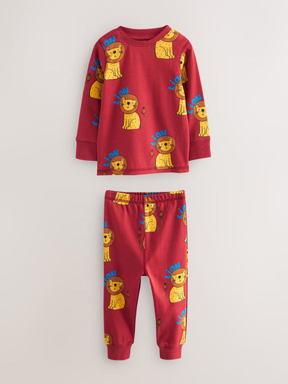 Red/Blue/Neutral Animal Snuggle Pyjamas 3 Pack (9mths-8yrs) image 6