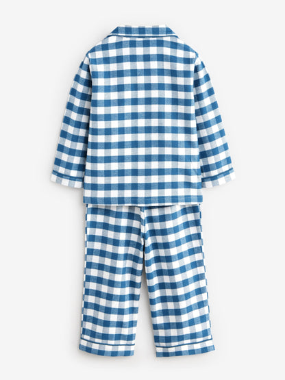 Blue/White Check Button Down Pyjamas (9mths-8yrs) image 7