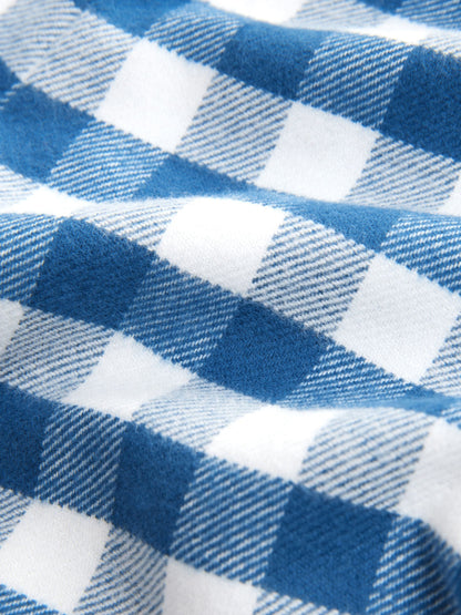 Blue/White Check Button Down Pyjamas (9mths-10yrs)