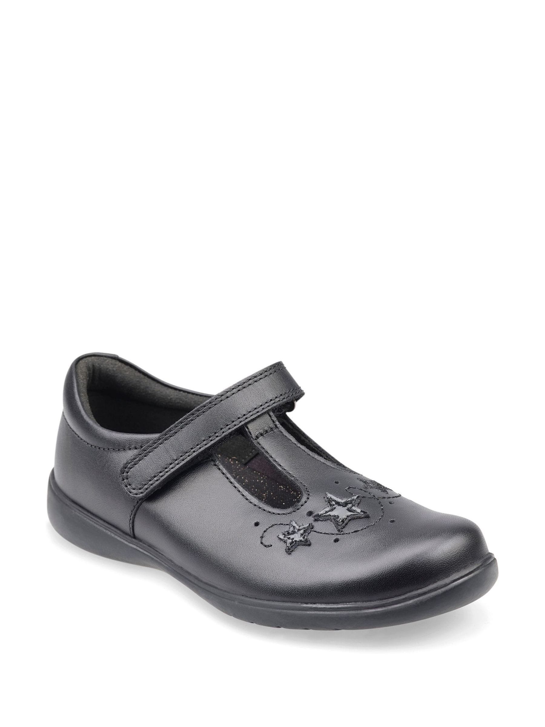 Start Rite Black Standard Fit Star Jump T-Bar Leather School Shoes image 3